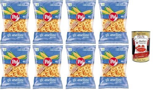 Pai Gli Anellini Gusto Pizza Cotti al forno gebackene 8x125gr + Italian Gourmet polpa 400g Pai Gli Anellini Gusto Pizza Cotti al forno gebackene 8x125gr + Italian Gourmet polpa 400g von Italian Gourmet E.R.