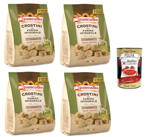 Panealba Crostini Integrali Multipack Vollkorn-Crostini 4x168gr + Italian Gourmet polpa 400g Panealba Crostini Integrali Multipack Vollkorn-Crostini 4x168gr + Italian Gourmet polpa 400g von Italian Gourmet E.R.