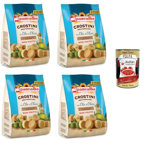 Panealba- Crostini Multipack Gusto Mediterraneo Mediterraner Geschmack 4x168gr + Italian Gourmet polpa 400g Panealba- Crostini Multipack Gusto Mediterraneo Mediterraner Geschmack 4x168gr + Italian Gourmet polpa 400g von Italian Gourmet E.R.