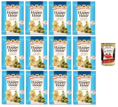 Panealba Happy Hour Crostini all'Olio D'Oliva Crostini mit Olivenöl 12x50gr + Italian Gourmet polpa 400g Panealba Happy Hour Crostini all'Olio D'Oliva Crostini mit Olivenöl 12x50gr + Italian Gourmet polpa 400g von Italian Gourmet E.R.