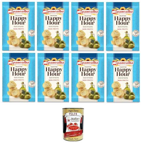 Panealba Happy Hour Crostini all'Olio D'Oliva Crostini mit Olivenöl 8x50gr + Italian Gourmet polpa 400g Panealba Happy Hour Crostini all'Olio D'Oliva Crostini mit Olivenöl 8x50gr + Italian Gourmet polpa 400g von Italian Gourmet E.R.