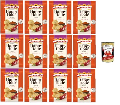 Panealba Happy Hour Crostini alla Paprika -Crostini 12x50gr + Italian Gourmet polpa 400g Panealba Happy Hour Crostini alla Paprika -Crostini 12x50gr + Italian Gourmet polpa 400g von Italian Gourmet E.R.