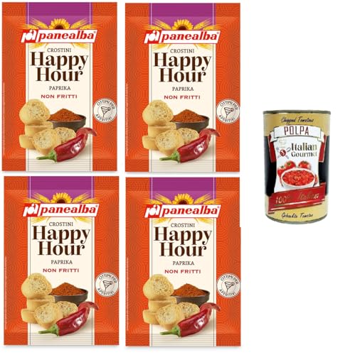 Panealba Happy Hour Crostini alla Paprika -Crostini 4x50gr + Italian Gourmet polpa 400g Panealba Happy Hour Crostini alla Paprika -Crostini 4x50gr + Italian Gourmet polpa 400g von Italian Gourmet E.R.