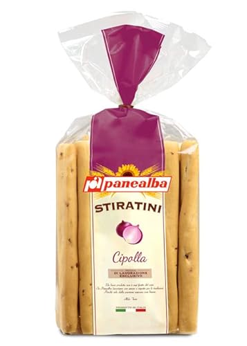 Panealba Stiratini Cipolla Salziger Snack mit Zwiebel 150g Packung von Italian Gourmet E.R.