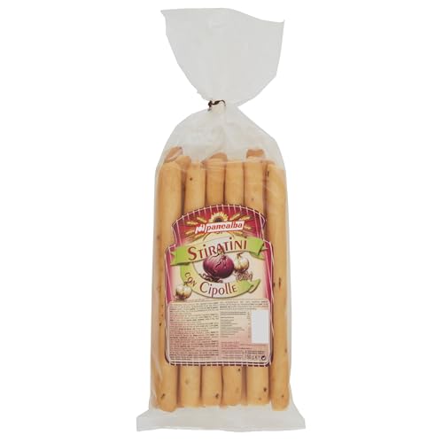 Panealba Stiratini Cipolla Salziger Snack mit Zwiebel 150g Packung von Italian Gourmet E.R.