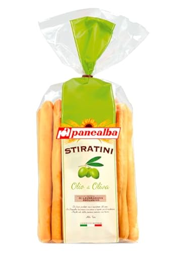 Panealba Stiratini Olio di Oliva Salziger Snack mit Olivenöl 150g Packung von Italian Gourmet E.R.