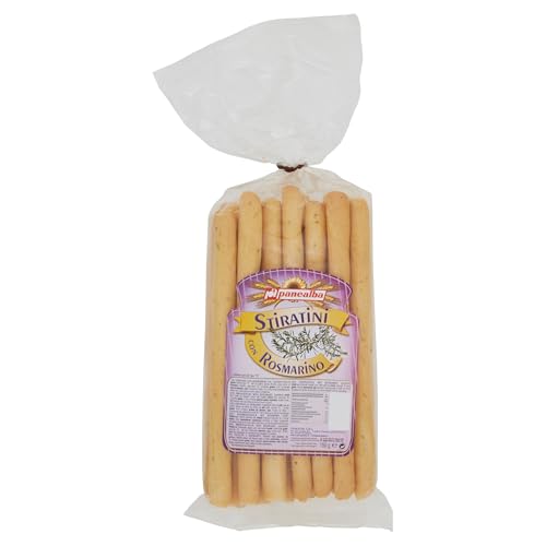 Panealba Stiratini Rosmarino Salziger Snack mit Rosmarin 150g Packung Panealba Stiratini Rosmarino Salziger Snack mit Rosmarin 150g Packung von Italian Gourmet E.R.