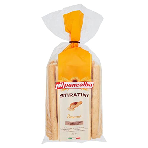 Panealba Stiratini Sesamo Salziger Snack mit Sesam 150g Packung Panealba Stiratini Sesamo Salziger Snack mit Sesam 150g Packung von Italian Gourmet E.R.