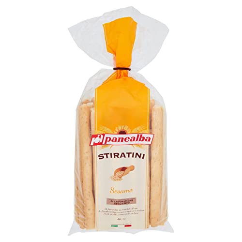 Panealba Stiratini Sesamo Salziger Snack mit Sesam 150g Packung von Italian Gourmet E.R.