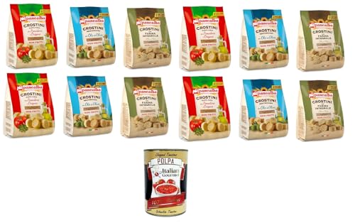 Panealba Testpaket Crostini Multipack Gusto Pizza. Mediterraneo, Integrali Pizzageschmack. Mediterran, Vollkorn 12x168gr + Italian Gourmet polpa 400g Panealba Testpaket Crostini Multipack Gusto Pizza. Mediterraneo, Integrali Pizzageschmack. Mediterran, Vollkorn 12x168gr + Italian Gourmet polpa 400g von Italian Gourmet E.R.