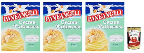 Paneangeli Crema Pasticcera, Creme Pulver -Mischung Pudding kuchen, mit einem zarten Vanillegeschmack 3x 150g + Italian Gourmet polpa 400g Paneangeli Crema Pasticcera, Creme Pulver -Mischung Pudding kuchen, mit einem zarten Vanillegeschmack 3x 150g + Italian Gourmet polpa 400g von Italian Gourmet E.R.