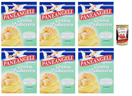 Paneangeli Crema Pasticcera Creme Pulver -Mischung Pudding kuchen, mit einem zarten Vanillegeschmack 6x 150g + Italian Gourmet polpa 400g Paneangeli Crema Pasticcera Creme Pulver -Mischung Pudding kuchen, mit einem zarten Vanillegeschmack 6x 150g + Italian Gourmet polpa 400g von Italian Gourmet E.R.
