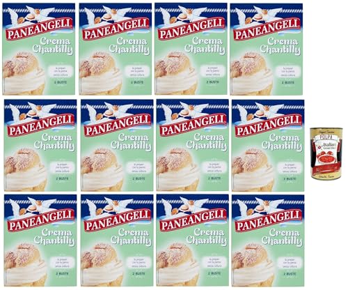 Paneangeli Crema chantilly creme Chantilly Creme Pulver -Mischung Pudding kuchen, mit einem zarten Vanillegeschmack 12x 80g + Italian Gourmet polpa 400g Paneangeli Crema chantilly creme Chantilly Creme Pulver -Mischung Pudding kuchen, mit einem zarten Vanillegeschmack 12x 80g + Italian Gourmet polpa 400g von Italian Gourmet E.R.