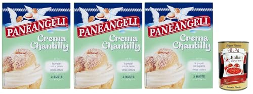 Paneangeli Crema chantilly creme Chantilly Creme Pulver -Mischung Pudding kuchen, mit einem zarten Vanillegeschmack 3x 80g + Italian Gourmet polpa 400g Paneangeli Crema chantilly creme Chantilly Creme Pulver -Mischung Pudding kuchen, mit einem zarten Vanillegeschmack 3x 80g + Italian Gourmet polpa 400g von Italian Gourmet E.R.