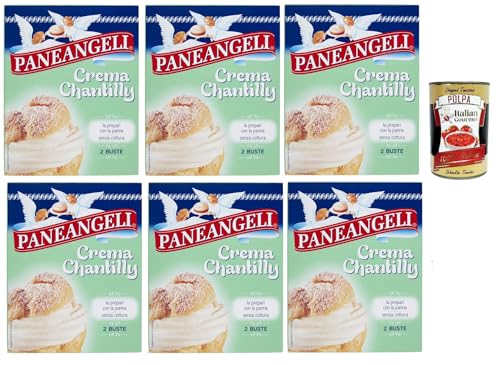 Paneangeli Crema chantilly creme Chantilly Creme Pulver -Mischung Pudding kuchen, mit einem zarten Vanillegeschmack 6x 80g + Italian Gourmet polpa 400g Paneangeli Crema chantilly creme Chantilly Creme Pulver -Mischung Pudding kuchen, mit einem zarten Vanillegeschmack 6x 80g + Italian Gourmet polpa 400g von Italian Gourmet E.R.