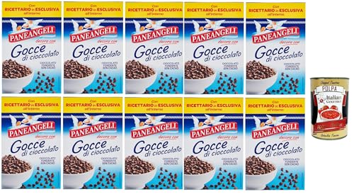Paneangeli - Gocce Di Cioccolato Fondente, 50% Cacao, Dunkle Schokoladenstückchen für Kuchen, Desserts und Süßigkeiten 50% Kakao ,10x 125 g + Italian Gourmet polpa 400g Paneangeli - Gocce Di Cioccolato Fondente, 50% Cacao, Dunkle Schokoladenstückchen für Kuchen, Desserts und Süßigkeiten 50% Kakao ,10x 125 g + Italian Gourmet polpa 400g von Italian Gourmet E.R.