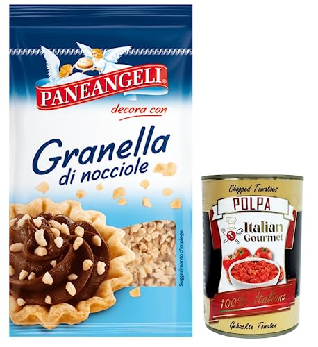 Paneangeli Granella di Nocciole,Haselnusskorn,gebrauchsfertige Haselnüsse zum Anreichern und Dekorieren von Desserts 50g + Italian Gourmet Polpa di Pomodoro 400g Dose Paneangeli Granella di Nocciole,Haselnusskorn,gebrauchsfertige Haselnüsse zum Anreichern und Dekorieren von Desserts 50g + Italian Gourmet Polpa di Pomodoro 400g Dose von Italian Gourmet E.R.