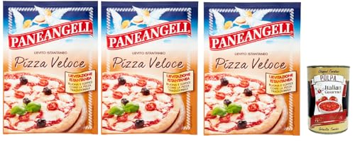 Paneangeli Lievito Istantaneo Pizza Veloce, Schnelle sofortige Hefe, istant hefe Mischung 3x 26g mit dehydrierter Bierhefe + Italian Gourmet polpa 400g Paneangeli Lievito Istantaneo Pizza Veloce, Schnelle sofortige Hefe, istant hefe Mischung 3x 26g mit dehydrierter Bierhefe + Italian Gourmet polpa 400g von Italian Gourmet E.R.