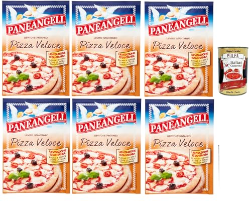 Paneangeli Lievito Istantaneo Pizza Veloce, Schnelle sofortige Hefe, istant hefe Mischung 6x 26g mit dehydrierter Bierhefe + Italian Gourmet polpa 400g Paneangeli Lievito Istantaneo Pizza Veloce, Schnelle sofortige Hefe, istant hefe Mischung 6x 26g mit dehydrierter Bierhefe + Italian Gourmet polpa 400g von Italian Gourmet E.R.