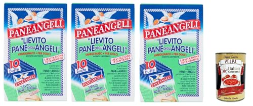 Paneangeli Lievito Pane degli Angeli Vaniglinato, Dolcious Hefe, Heasting Agent, sofortige Hefe mit zartem Duft von Vanillin, Vegan und Gluten -frei, 30 Beutel von 16 g + Italian Gourmet polpa 400g Paneangeli Lievito Pane degli Angeli Vaniglinato, Dolcious Hefe, Heasting Agent, sofortige Hefe mit zartem Duft von Vanillin, Vegan und Gluten -frei, 30 Beutel von 16 g + Italian Gourmet polpa 400g von Italian Gourmet E.R.