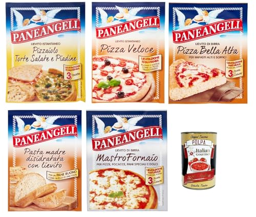 Paneangeli Lievito Pizza Testpaket istant hefe Mischung, Sofortige Hefe für herzhafte Kuchen und Piadine, Pizza, Pasta madre, pizza alta, pizza veloce 5 Stuck + Italian Gourmet polpa 400g Paneangeli Lievito Pizza Testpaket istant hefe Mischung, Sofortige Hefe für herzhafte Kuchen und Piadine, Pizza, Pasta madre, pizza alta, pizza veloce 5 Stuck + Italian Gourmet polpa 400g von Italian Gourmet E.R.