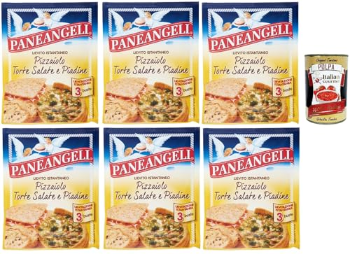 Paneangeli Lievito Pizzaiolo Torte Salate e Piadine istant hefe Mischung, Sofortige Hefe für herzhafte Kuchen und Piadine 6x 145 g + Italian Gourmet polpa 400g Paneangeli Lievito Pizzaiolo Torte Salate e Piadine istant hefe Mischung, Sofortige Hefe für herzhafte Kuchen und Piadine 6x 145 g + Italian Gourmet polpa 400g von Italian Gourmet E.R.