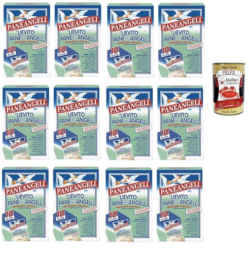 Paneangeli Lievito Vanigliato per Dolci - Vanille Hefe für Desserts - 14x Karton mit 10 Beuteln + Italian Gourmet polpa 400g Paneangeli Lievito Vanigliato per Dolci - Vanille Hefe für Desserts - 14x Karton mit 10 Beuteln + Italian Gourmet polpa 400g von Italian Gourmet E.R.