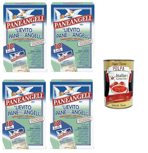 Paneangeli Lievito Vanigliato per Dolci - Vanille Hefe für Desserts - 4x Karton mit 10 Beuteln + Italian Gourmet polpa 400g Paneangeli Lievito Vanigliato per Dolci - Vanille Hefe für Desserts - 4x Karton mit 10 Beuteln + Italian Gourmet polpa 400g von Italian Gourmet E.R.