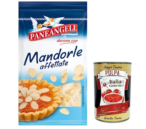 Paneangeli Mandorle affettate,Gebrauchsfertige Mandelscheiben,ideal zum Anreichern und Dekorieren süßer und herzhafter Zubereitungen,50g + Italian Gourmet Polpa di Pomodoro 400g Dose Paneangeli Mandorle affettate,Gebrauchsfertige Mandelscheiben,ideal zum Anreichern und Dekorieren süßer und herzhafter Zubereitungen,50g + Italian Gourmet Polpa di Pomodoro 400g Dose von Italian Gourmet E.R.