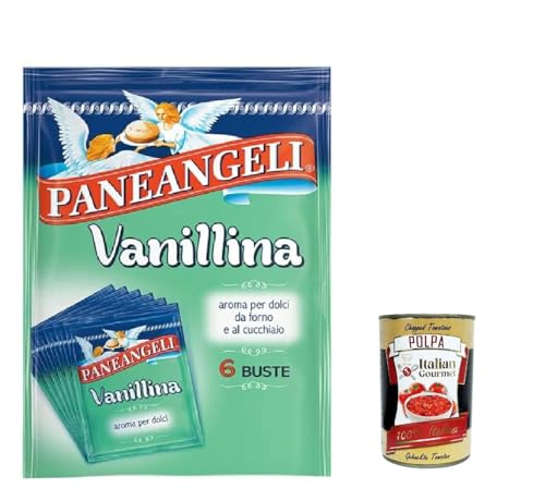 Paneangeli Vanillina - Pulverförmiges Aroma für Gebackene Desserts und Kuchen 25x 6 Beutel à 0,5g + Italian Gourmet polpa 400g Paneangeli Vanillina - Pulverförmiges Aroma für Gebackene Desserts und Kuchen 25x 6 Beutel à 0,5g + Italian Gourmet polpa 400g von Italian Gourmet E.R.