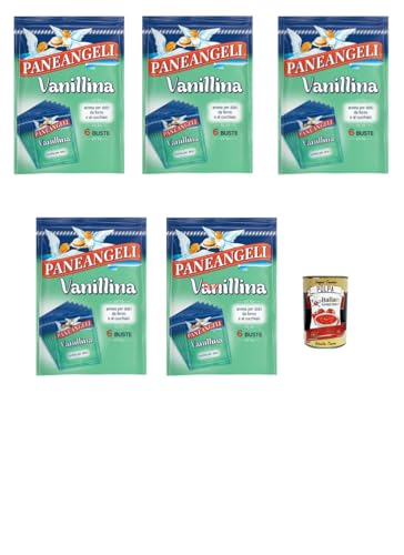 Paneangeli Vanillina - Pulverförmiges Aroma für Gebackene Desserts und Kuchen 5x 6 Beutel à 0,5g + Italian Gourmet polpa 400g Paneangeli Vanillina - Pulverförmiges Aroma für Gebackene Desserts und Kuchen 5x 6 Beutel à 0,5g + Italian Gourmet polpa 400g von Italian Gourmet E.R.
