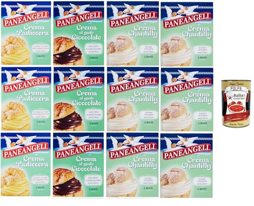 Paneangeli crema Testpaket Creme Chantilly Schokoalde Pudding Pulver Mischung Pudding kuchen, mit einem zarten Vanillegeschmack 12 stuck + Italian Gourmet polpa 400g Paneangeli crema Testpaket Creme Chantilly Schokoalde Pudding Pulver Mischung Pudding kuchen, mit einem zarten Vanillegeschmack 12 stuck + Italian Gourmet polpa 400g von Italian Gourmet E.R.