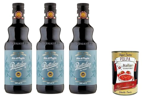 Pantaleo Olio Extravergine di Oliva IGP Olio di Puglia Natives Olivenöl Extra g.g.A. Öl aus Apulien 3x500ml+ Italian Gourmet polpa 400g Pantaleo Olio Extravergine di Oliva IGP Olio di Puglia Natives Olivenöl Extra g.g.A. Öl aus Apulien 3x500ml+ Italian Gourmet polpa 400g von Italian Gourmet E.R.