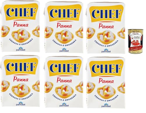 Parmalat Panna chef Sahne per cucinare Kochcreme creme fur Koch, double cream for cooking 6x 200ml + Italian Gourmet polpa 400g Parmalat Panna chef Sahne per cucinare Kochcreme creme fur Koch, double cream for cooking 6x 200ml + Italian Gourmet polpa 400g von Italian Gourmet E.R.