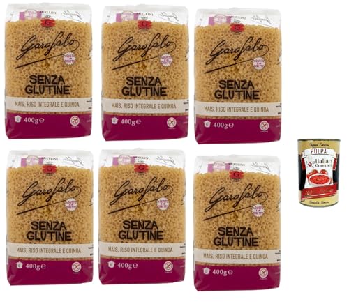 Pasta Anellini 6x 400 g Senza Glutine Glutin free, glutenfrei Pasta Noodles + Italian Gourmet Polpa 400 g Pasta Anellini 6x 400 g Senza Glutine Glutin free, glutenfrei Pasta Noodles + Italian Gourmet Polpa 400 g von Italian Gourmet E.R.