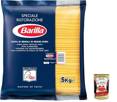 Pasta Barilla Spaghettoni Ristorante Nr. 7 italienisch Nudeln 5kg pack + Italian Gourmet polpa Pasta Barilla Spaghettoni Ristorante Nr. 7 italienisch Nudeln 5kg pack + Italian Gourmet polpa von Italian Gourmet E.R.
