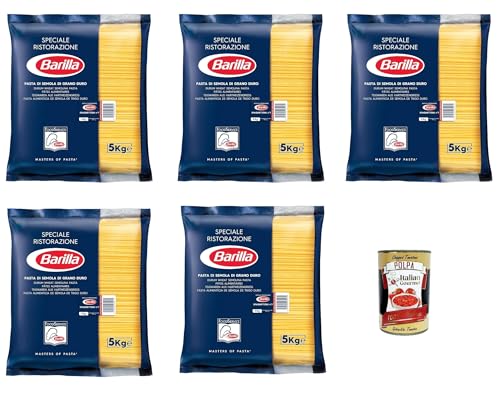 Pasta Barilla Spaghettoni Ristorante Nr. 7 italienisch Nudeln 5x 5kg pack + Italian Gourmet polpa Pasta Barilla Spaghettoni Ristorante Nr. 7 italienisch Nudeln 5x 5kg pack + Italian Gourmet polpa von Italian Gourmet E.R.