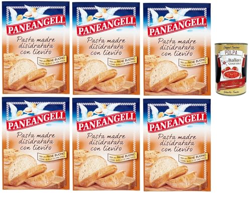 Pasta Madre Disidratata con Lievito, Mutter Pasta mit Hefe dehydriert für Brot bread, Dehydrierter Sauerteig mit Brauerhefe und Mörsermehl 6x 30 g + Italian Gourmet polpa 400g Pasta Madre Disidratata con Lievito, Mutter Pasta mit Hefe dehydriert für Brot bread, Dehydrierter Sauerteig mit Brauerhefe und Mörsermehl 6x 30 g + Italian Gourmet polpa 400g von Italian Gourmet E.R.