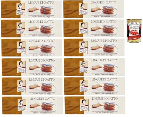 Pasticceria Matilde Vicenzi Lingue di gatto riegel Butterplätzchen cookies kekse italien snack 12x 100g + Itlaian Gourmet polpa 400g Pasticceria Matilde Vicenzi Lingue di gatto riegel Butterplätzchen cookies kekse italien snack 12x 100g + Itlaian Gourmet polpa 400g von Italian Gourmet E.R.