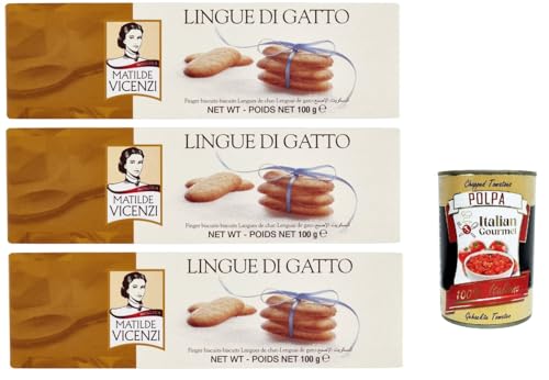 Pasticceria Matilde Vicenzi Lingue di gatto riegel Butterplätzchen cookies kekse italien snack 3x 100g + Itlaian Gourmet polpa 400g Pasticceria Matilde Vicenzi Lingue di gatto riegel Butterplätzchen cookies kekse italien snack 3x 100g + Itlaian Gourmet polpa 400g von Italian Gourmet E.R.