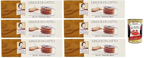 Pasticceria Matilde Vicenzi Lingue di gatto riegel Butterplätzchen cookies kekse italien snack 6x 100g + Itlaian Gourmet polpa 400g Pasticceria Matilde Vicenzi Lingue di gatto riegel Butterplätzchen cookies kekse italien snack 6x 100g + Itlaian Gourmet polpa 400g von Italian Gourmet E.R.