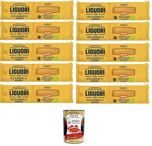 Pastificio Liguori, Pasta di Gragnano IGP Biodinamica, Spaghetti Biodynamische Gragnano-Pasta mit IGP 10x400gr + Italian Gourmet polpa 400g Pastificio Liguori, Pasta di Gragnano IGP Biodinamica, Spaghetti Biodynamische Gragnano-Pasta mit IGP 10x400gr + Italian Gourmet polpa 400g von Italian Gourmet E.R.