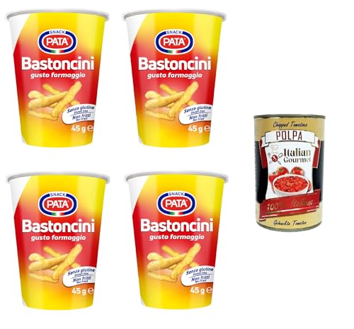 Pata Bastoncini Gusto Formaggio Sticks mit Käsegeschmack 4x 45gr + Italian Gourmet Polpa 400g Pata Bastoncini Gusto Formaggio Sticks mit Käsegeschmack 4x 45gr + Italian Gourmet Polpa 400g von Italian Gourmet E.R.
