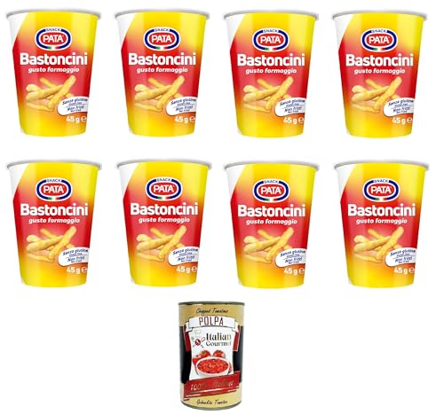 Pata Bastoncini Gusto Formaggio Sticks mit Käsegeschmack 8x 45gr + Italian Gourmet Polpa 400g Pata Bastoncini Gusto Formaggio Sticks mit Käsegeschmack 8x 45gr + Italian Gourmet Polpa 400g von Italian Gourmet E.R.