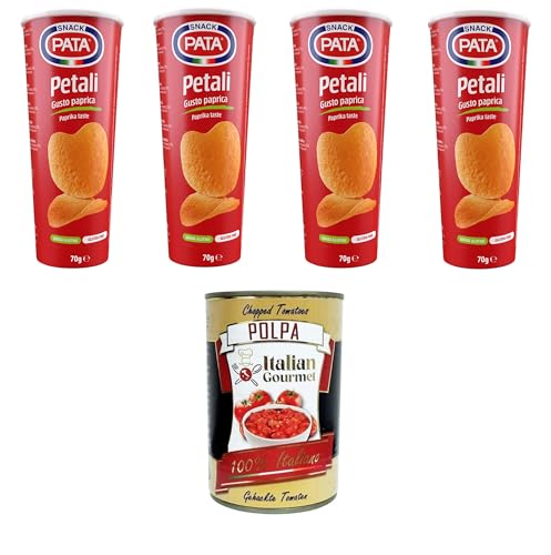 Pata Petali gusto paprica Blütenblätter mit Paprikageschmack 4x 70gr + Italian Gourmet Polpa 400g Pata Petali gusto paprica Blütenblätter mit Paprikageschmack 4x 70gr + Italian Gourmet Polpa 400g von Italian Gourmet E.R.