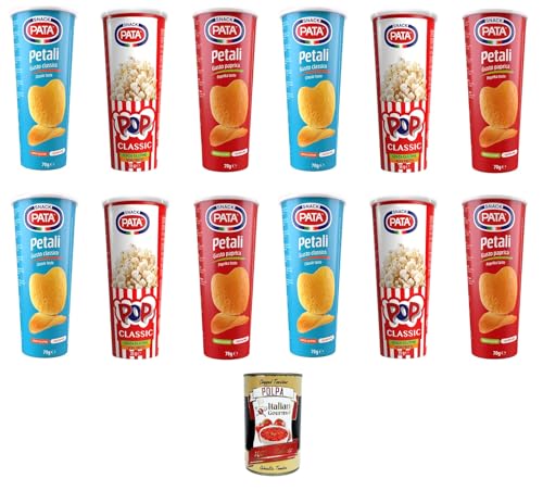 Pata Testpaket - Popcorn, Blütenblätter mit Paprikageschmack, Blütenblätter mit klassischem Geschmack 8x 70gr 4x 35gr + Italian Gourmet polpa 400g Pata Testpaket - Popcorn, Blütenblätter mit Paprikageschmack, Blütenblätter mit klassischem Geschmack 8x 70gr 4x 35gr + Italian Gourmet polpa 400g von Italian Gourmet E.R.