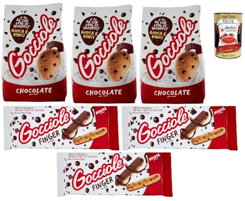 Pavesi Biscotti Frollini Gocciole Cioccolato Testpalet, 3x Kekse 500g + 3x Gocciole Finger, Kekse mit Schokolade bedeckt 3x 120g + Italian Gourmet polpa 400g Pavesi Biscotti Frollini Gocciole Cioccolato Testpalet, 3x Kekse 500g + 3x Gocciole Finger, Kekse mit Schokolade bedeckt 3x 120g + Italian Gourmet polpa 400g von Italian Gourmet E.R.