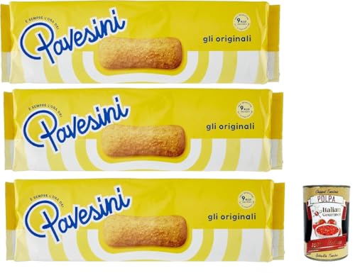 Pavesi Pavesini Classici, Biscotto Leggero per Colazione o Merenda, Leichter Keks zum Frühstück oder Snack, biscuits cookies, 3x 200 g + Italian Gourmet polpa 400g Pavesi Pavesini Classici, Biscotto Leggero per Colazione o Merenda, Leichter Keks zum Frühstück oder Snack, biscuits cookies, 3x 200 g + Italian Gourmet polpa 400g von Italian Gourmet E.R.
