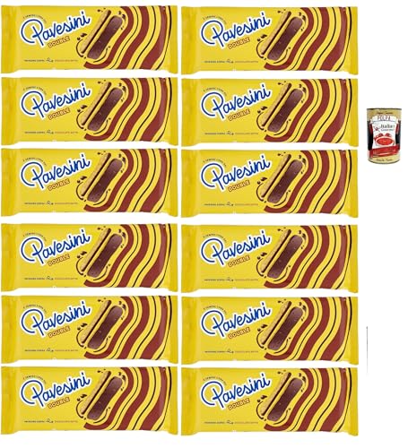 Pavesi Pavesini Double, Snack Croccante con Cioccolato Fondente, Knuspriger Snack mit dunkler Schokolade, leichter Snack, 12x 60g + Italian Gourmet polpa 400g Pavesi Pavesini Double, Snack Croccante con Cioccolato Fondente, Knuspriger Snack mit dunkler Schokolade, leichter Snack, 12x 60g + Italian Gourmet polpa 400g von Italian Gourmet E.R.