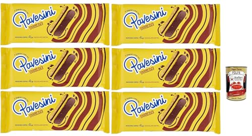 Pavesi Pavesini Double, Snack Croccante con Cioccolato Fondente, Knuspriger Snack mit dunkler Schokolade, leichter Snack, 6x 60g + Italian Gourmet polpa 400g Pavesi Pavesini Double, Snack Croccante con Cioccolato Fondente, Knuspriger Snack mit dunkler Schokolade, leichter Snack, 6x 60g + Italian Gourmet polpa 400g von Italian Gourmet E.R.